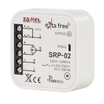 Pilote de stores; EXTA FREE; IP20; 230VAC; NO x2; pour boîtier; SRP-02 ZAMEL