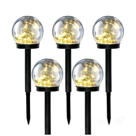 LED GLEAM 3000K IP44 5-pack poteau de jardin solaire LED2B