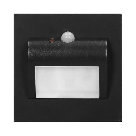 DRACO LED NEW 1,5W, luminaire encastré pour escaliers, 12VDC, 30lm, 4000K, noir, détecteur de mouvement et de crépuscule