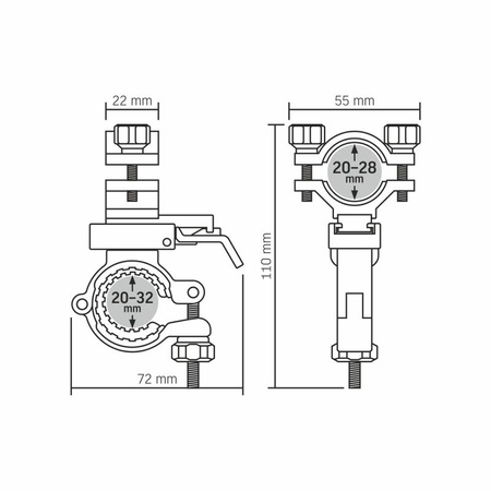 Support de lampe de poche pour vélo Noir VLF-ABH-287