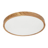Plafonnier LED PERETI 24W anneau en bois 35cm 3000K 2400lm IP44 220V EDO777617 EDO SOLUTIONS