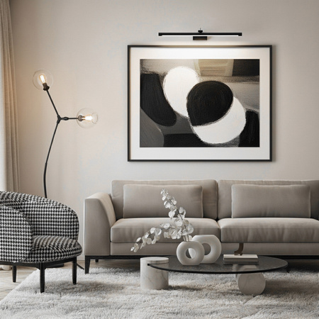 Applique pour miroir de salle de bain interrupteur intégré ANKA-8 LED 8W 570lm 4200K IP45 noir | HOROZ