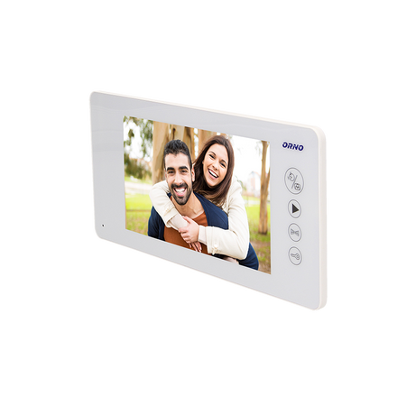 Kit vidéophone""pin hole"", ARCUS MEMO 7"", blanc, OR-VID-JS-1040/W, Orno