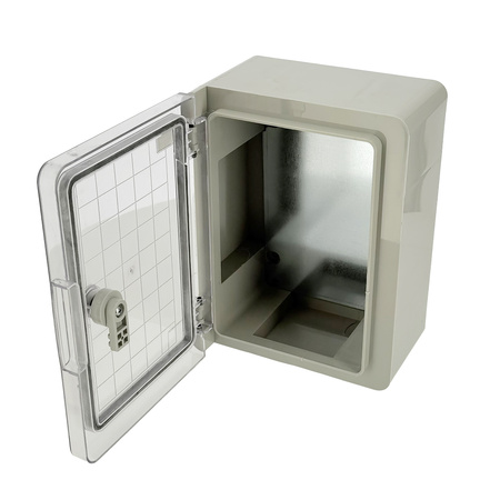Coffret électrique ABS 210x280x130 avec plaque de montage galvanisée (porte transparente) | 800.701.001 | HOROZ