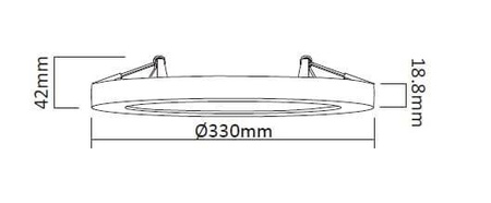 YORK LED 2-en-1 noir plafond 24W 1900lm 3000K Lumière Prestige LP-330/1C 3BK