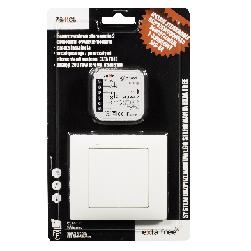 Kit de commande sans fil; EXTA FREE; IP20; -10÷55°C; 868,32MHz; RZB-04 ZAMEL