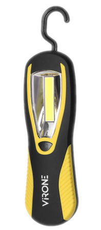 Lampe torche d'atelier LED COB 3W, 200lm, 3 x AA magnet, crochet