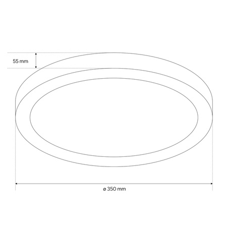 Plafonnier LED PERETI 24W anneau en bois 35cm 3000K 2400lm IP44 220V EDO777617 EDO SOLUTIONS