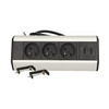 Prise de bureau avec support de montage 3x2P+Z, chargeur USB et câble 1,8m OR-AE-13105 Orno