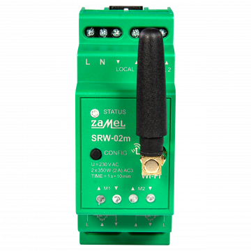 Pilote de stores; SUPLA; IP20; 230VAC; DIN; -10÷55°C; OUT: 4; IN: 4; SRW-02M ZAMEL