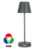 Lampe de table NELI 2,7W LED, CCT+RGB grise, avec batterie, 2200mAh, IP54, 200lm, 33cm, EDO777720 EDO Solutions