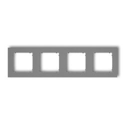 Cadre universel quadruple en plastique gris mat 27MR-4 Karlik Mini